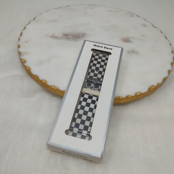 Accessories - Checkered Black and White Watch Band